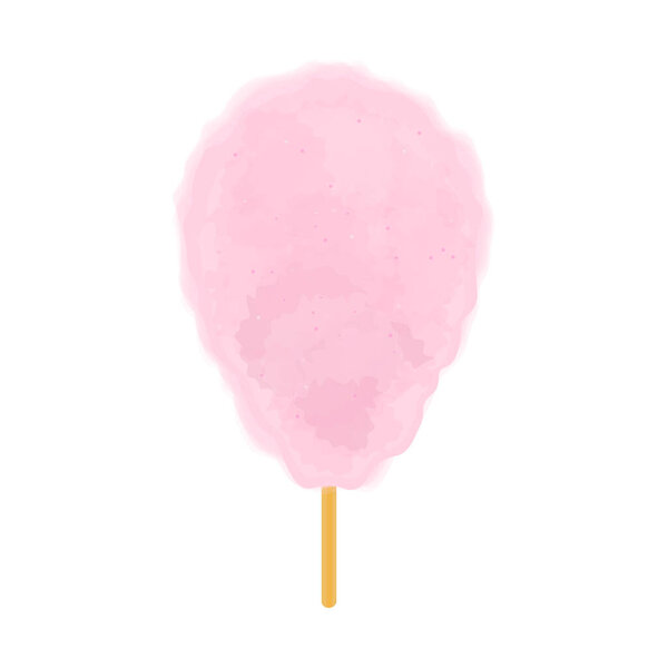 Логотип векторной иллюстрации Pink Cotton Candy