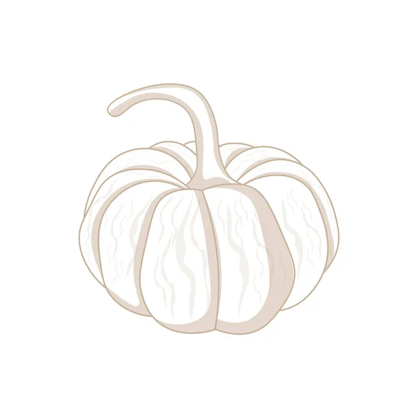 Pumpkin Απλή Γραμμή Τέχνη Διάνυσμα Εικονογράφηση Λογότυπο — Διανυσματικό Αρχείο