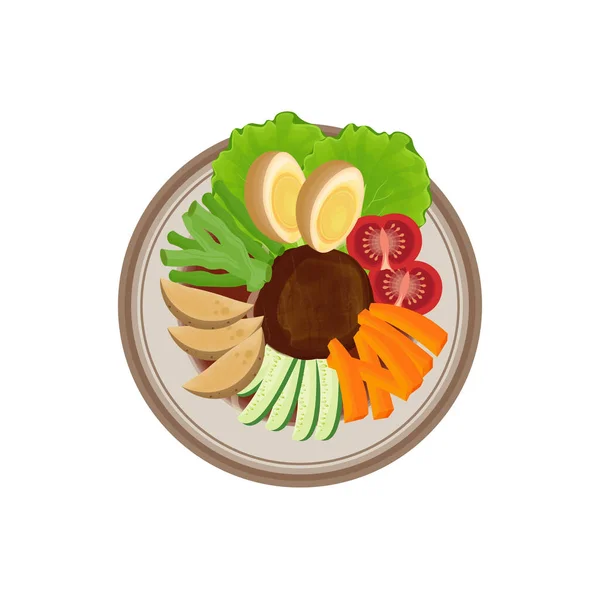 Selat Solo Javanese Steak Vector Εικονογράφηση Λογότυπο — Διανυσματικό Αρχείο