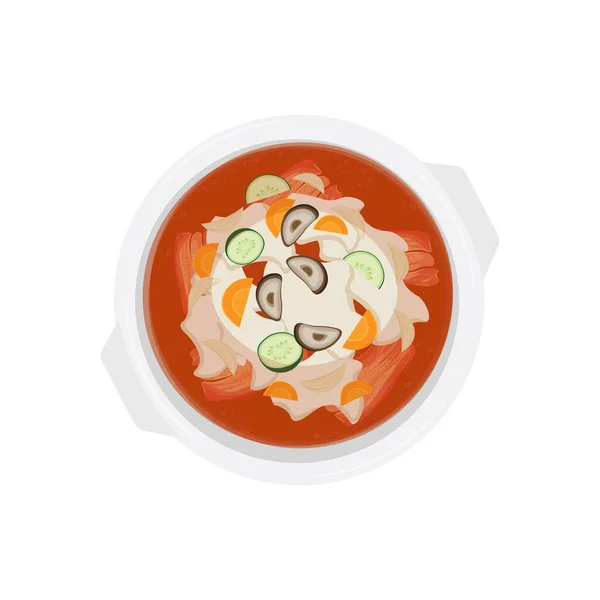 韓国料理 キムチ サジビベクター イラスト素材 — ストックベクタ