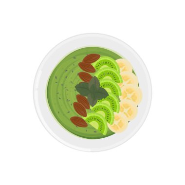 Taze ve Sağlıklı Yeşil Meyve Smoothie Logosu