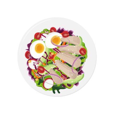 Sağlıklı Yemek Tavuk Salatasının Logosu