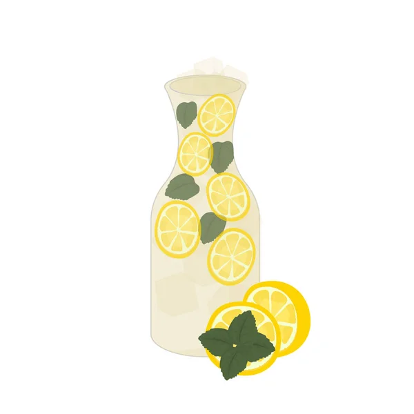 新鮮な飲み物の注入された水イラストのロゴ — ストックベクタ