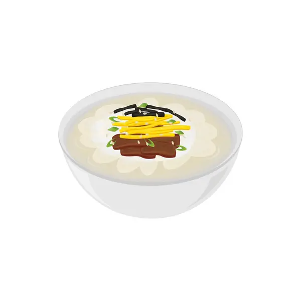 Λογότυπο Εικονογράφησης Διανύσματος Tteokguk Κορεατικών Τροφίμων — Διανυσματικό Αρχείο