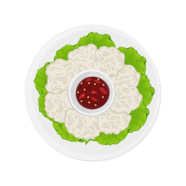 Cireng Bumbu Rujak vektör illüstrasyon logosu