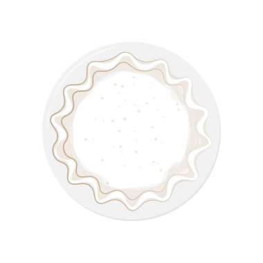 Kremalı turta ya da kabaklı turta çizgisi resim logosu