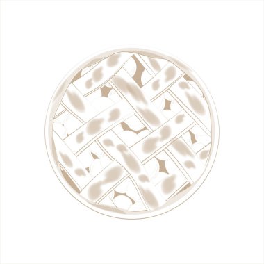 Top View Pie çizgisi resim çizimi logosu