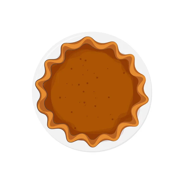 Vector Illustration Logo Whole Custard Pie Whole Pumpkin Pie — Stock Vector