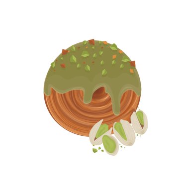 Logo Illustration Pistachio Cromboloni Kruvasan Bomboloni veya New York Roll