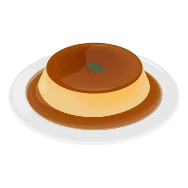 Logo illüstrasyon vektörü Panna cotta tatlı