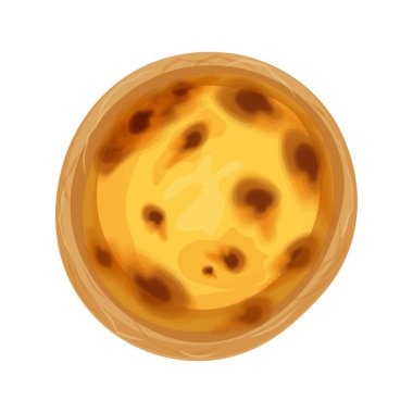 Top View Portekiz yumurtalı turtasının logosu