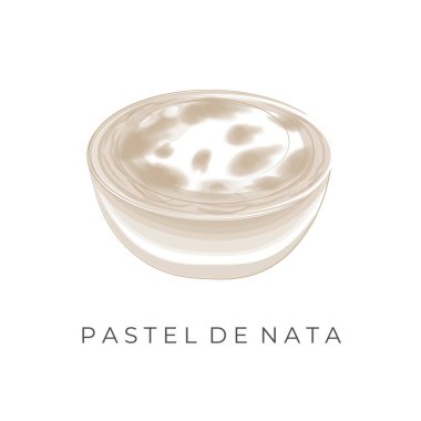 Basit sanat eserleri Portekiz yumurtalı turtası veya pastel de nata