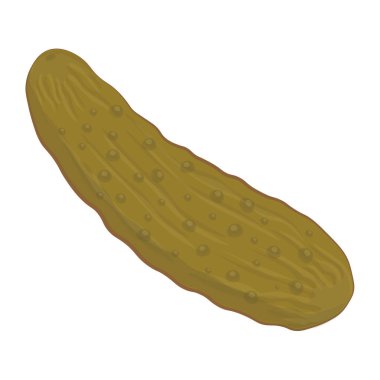 Salatalık turşusu izole edilmiş vektör çizim logosu 