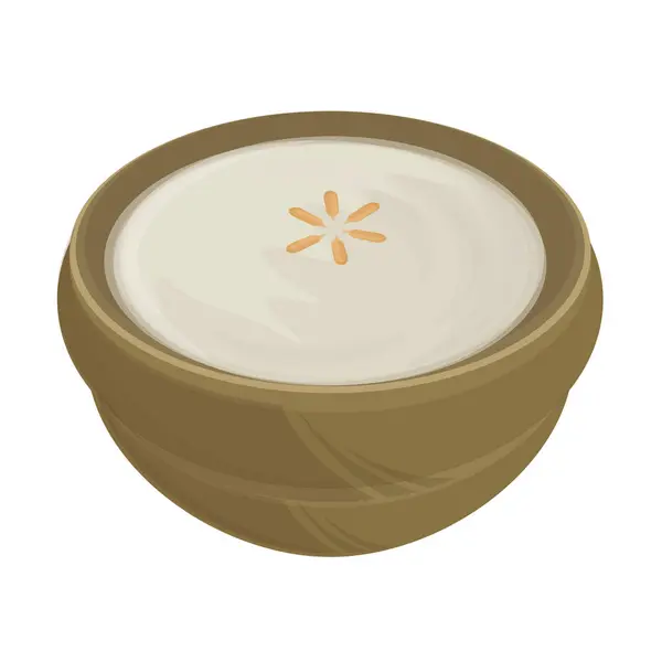 Vektör illüstrasyon logosu Çam fıstığı lapası Jatjuk Sanat Kremi