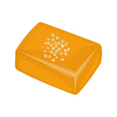 Vektör illüstrasyon logosu Clip Art Lezzetli Karamel Şeker Küpü Karamela 