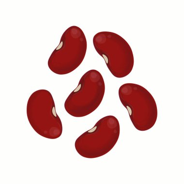 Vektör illüstrasyon logosu Clip sanatı kırmızı fasulyeleri izole etti