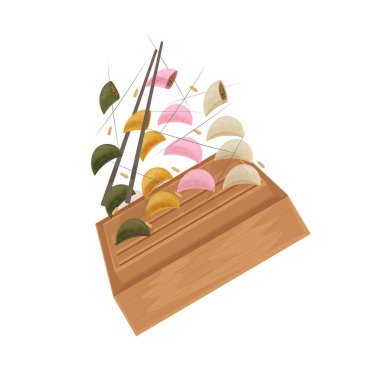 Vektör illüstrasyon logosu Clip Sanat Havalanma Songpyeon Chuseok keki