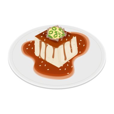 Vector Illustration Logosu Clipart Hiyayakko Japon soya soslu soya soslu soya peyniri