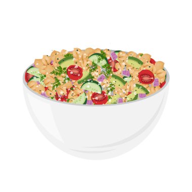 Vektör İllüstrasyon Logosu Klişe Nohut salatası