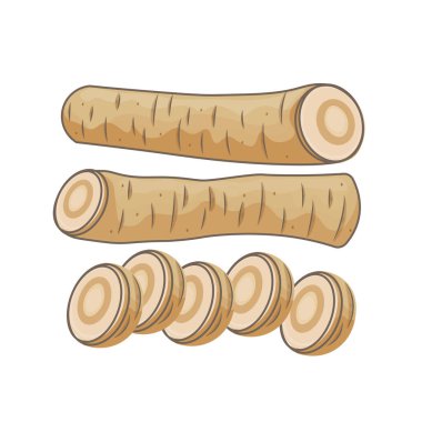 Vektör İllüstrasyon Logosu Clipart Karikatür Yabanturpu Kökü 