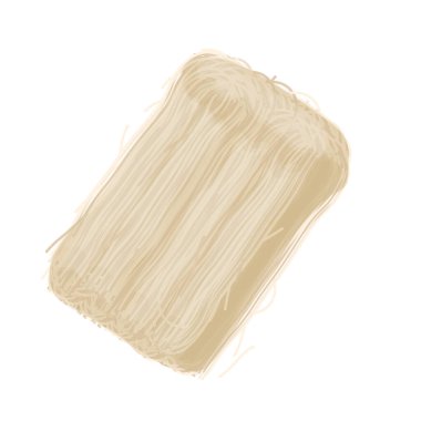 Vektör İllüstrasyon Logosu Sanatı Kurutulmuş pirinç eriştesi pirinç vermicelli veya pirinç çubuğu