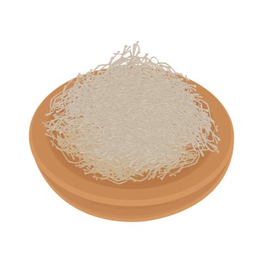 Vector Illustration Logo Clipart Kataifi Kunafa Konafa Kanafeh kaday if Orta Doğu Pastası