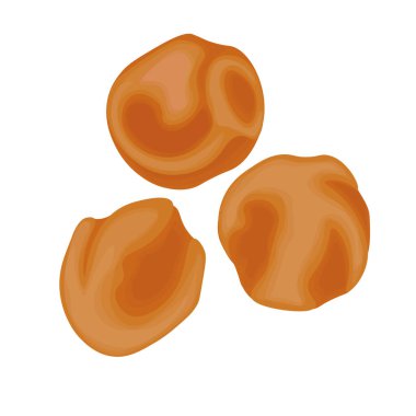 Vector Illustration Logosu Clipart Umeboshi Japon Turşulu Erikler İzole Edildi