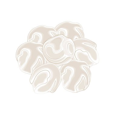 Vektör İllüstrasyon Logo Çizgisi Sanat Umeboshi Japon Turşulu Erikler