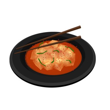 Vector Illustration Logo Clidish Turp Kimchi Ggakdugi Kkakdugi Bir Tabakta