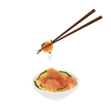 Vektör İllüstrasyon Logosu Clipart Ggakdugi Kkakdugi yemeye hazır