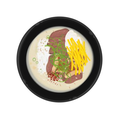 Vektör İllüstrasyon Logosu Gomtang Tırmanışı Altın Kore Et Et Çorbası