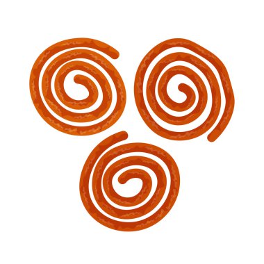 Vektör Resimlendirme Logosu Clipart Jalebi izole edildi