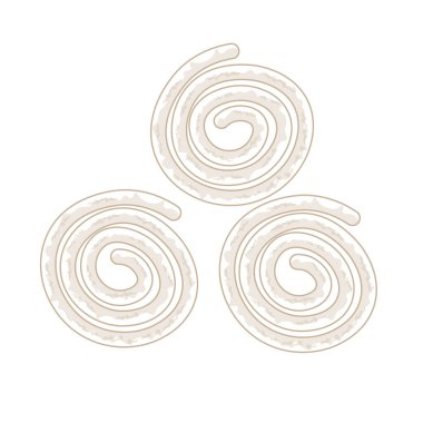 Vector Illustration Logo Line Art Jalebi izole edildi