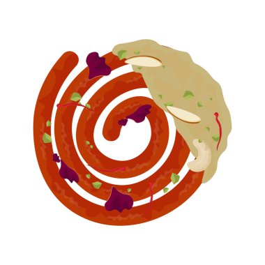 Vektör İllüstrasyon Logosu Jalebi Daldırılmış Rabri ya da Rabdi
