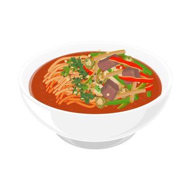 Vector Illustration Logo Clipart Geleneksel Uygur Laghman