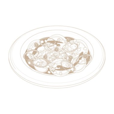 Vektör İllüstrasyon Logosu Sanat Çizgisi Dahi Bhalla Papdi Chaat