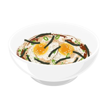 Vector Illustration logosu Bir Bowl üzerinde Clipart Gyeran Bap