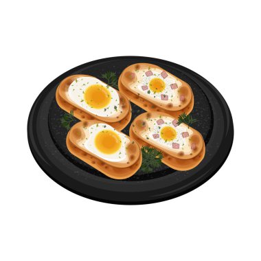 Vector Illustration logosu Kara Tabaka üzerindeki Clipart Gyeran Ppang