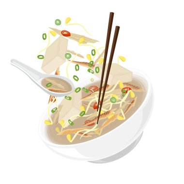 Vektör İllüstrasyon Logosu Yükseltme Koreli Bukeoguk Bugeoguk Kurutulmuş Pollock Çorbası