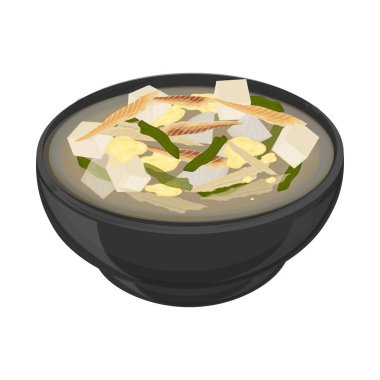 Vector Illustration Logo Clipart Kurutulmuş pollock çorbası Bugeoguk