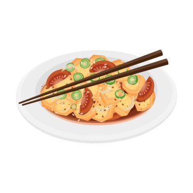 Vector Illustration Logo Clipart Gamja Jorim Kore haşlanmış patatesleri