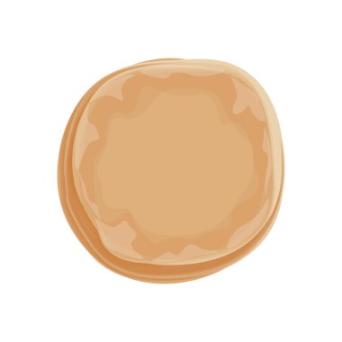 Vektör İllüstrasyon Logosu Clipart Top View Scoby veya Kombucha mantarı izole 