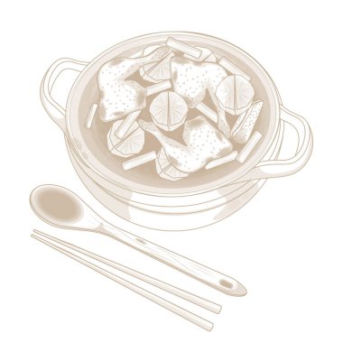 Vektör Illustration Logo Line Art Dakhanmari 