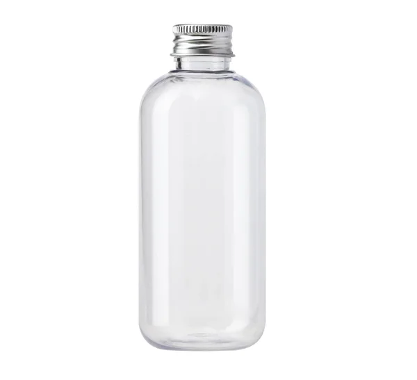 Botella Transparente Vacía Embalaje Para Cosméticos Médicos Otros Productos Maqueta —  Fotos de Stock