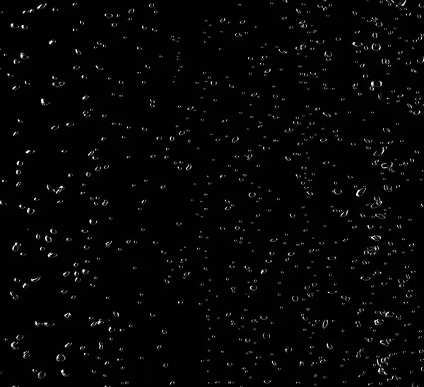Légbuborékok Mozognak Felfelé Vízben Elszigetelt Fekete Háttérrel Használja Overlay Ként — Stock Fotó