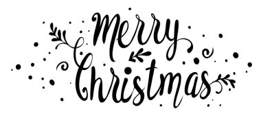 Mutlu Noeller metin tasarımı, el yazısıyla yazılmış mektupları olan Xmas rozeti logo, afişler, etiketler, kartpostallar, posterler, sunumlar için şeffaflığı olan el yazısı. Vektör illüstrasyonu.