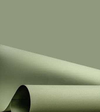 Sanat, el sanatları ve tasarım projeleri için sarılmış kaliteli zeytin kağıtları. Modern estetik için ideal.