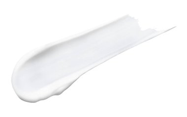 Beyaz arka planda beyaz kozmetik krem izi var..