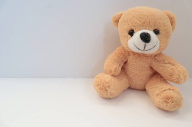 beyaz zemin üzerinde kahverengi ayıcık 