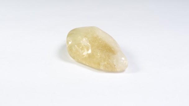 Piedra Semipreciosa Piedra Preciosa Citrino — Vídeo de stock